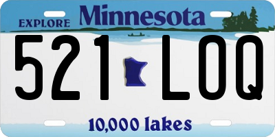 MN license plate 521LOQ