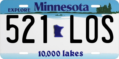 MN license plate 521LOS