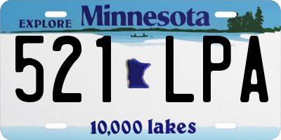 MN license plate 521LPA