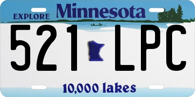 MN license plate 521LPC