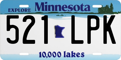 MN license plate 521LPK
