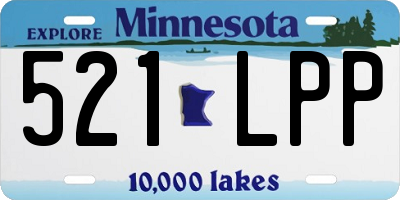 MN license plate 521LPP