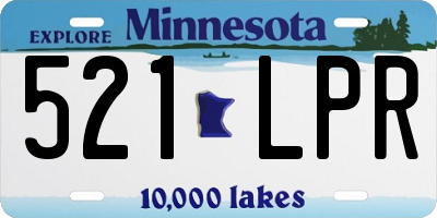MN license plate 521LPR