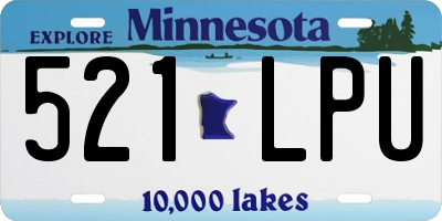 MN license plate 521LPU