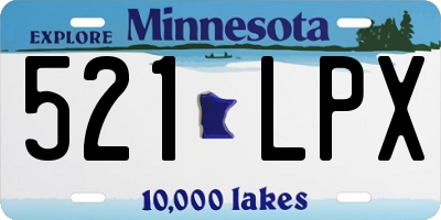 MN license plate 521LPX