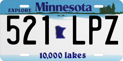 MN license plate 521LPZ