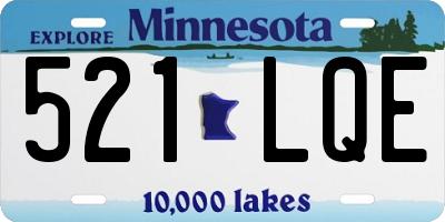 MN license plate 521LQE