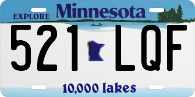 MN license plate 521LQF