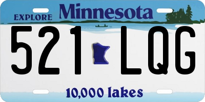 MN license plate 521LQG