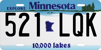 MN license plate 521LQK