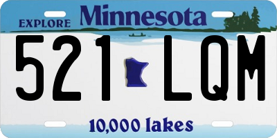 MN license plate 521LQM