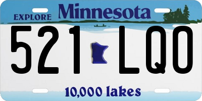 MN license plate 521LQO