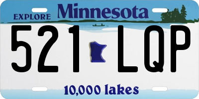 MN license plate 521LQP