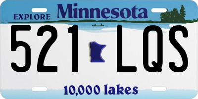 MN license plate 521LQS
