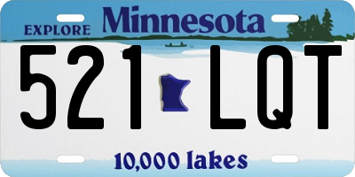 MN license plate 521LQT