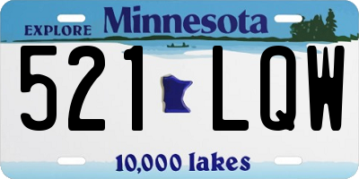 MN license plate 521LQW