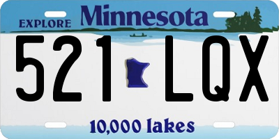 MN license plate 521LQX
