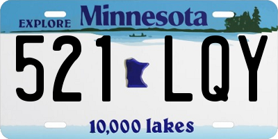 MN license plate 521LQY