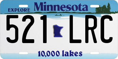MN license plate 521LRC