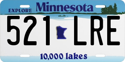 MN license plate 521LRE