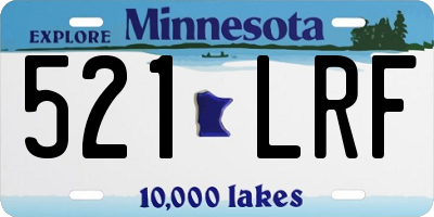 MN license plate 521LRF
