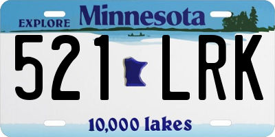MN license plate 521LRK