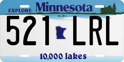 MN license plate 521LRL