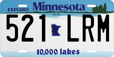 MN license plate 521LRM
