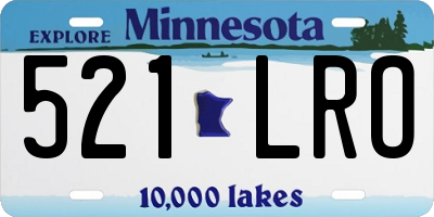 MN license plate 521LRO