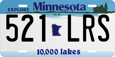 MN license plate 521LRS