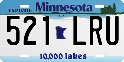 MN license plate 521LRU