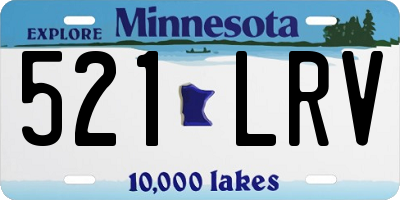 MN license plate 521LRV