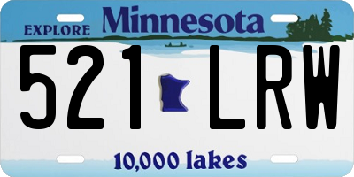 MN license plate 521LRW