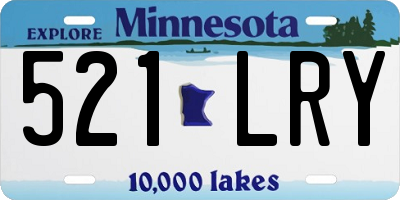 MN license plate 521LRY