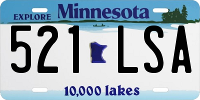 MN license plate 521LSA