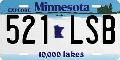MN license plate 521LSB