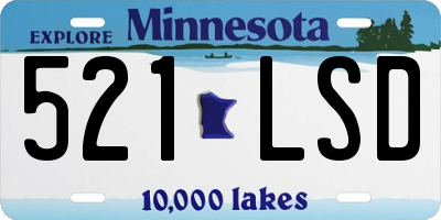 MN license plate 521LSD