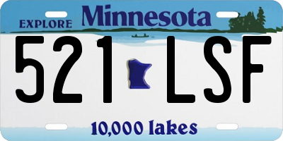 MN license plate 521LSF