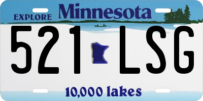 MN license plate 521LSG