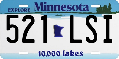 MN license plate 521LSI