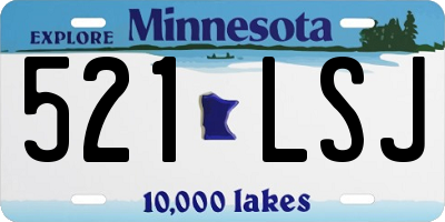 MN license plate 521LSJ