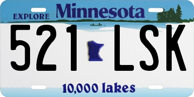 MN license plate 521LSK