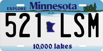 MN license plate 521LSM
