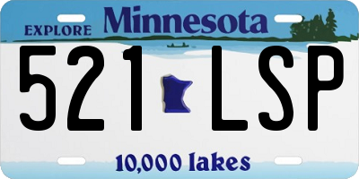 MN license plate 521LSP