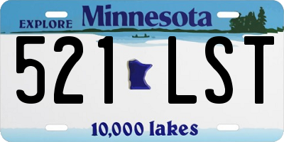 MN license plate 521LST