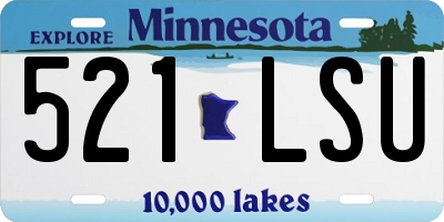 MN license plate 521LSU