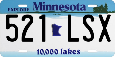 MN license plate 521LSX