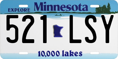 MN license plate 521LSY