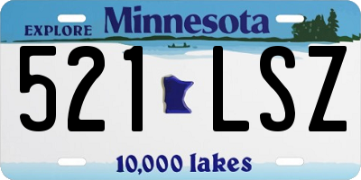 MN license plate 521LSZ