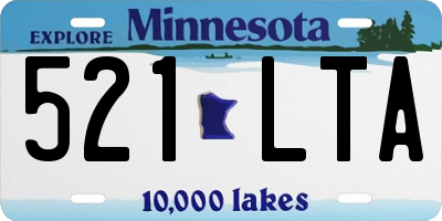 MN license plate 521LTA
